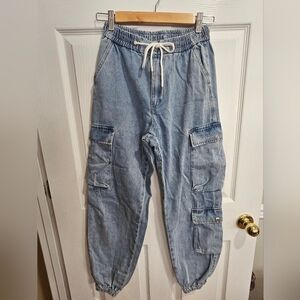 Denim Cargo Pants